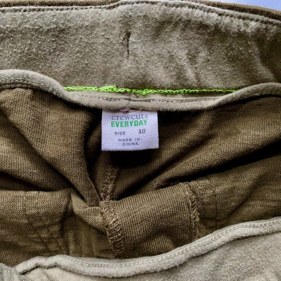 CREWCUTS military green jersey jogger size 10 - Picture 9 of 11